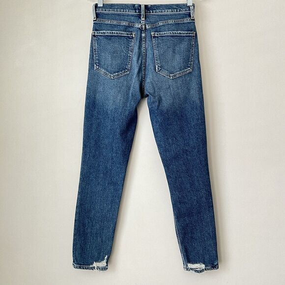 Agolde Jeans Blue Nico High Rise Button Fly Distressed 26 - Picture 4 of 13
